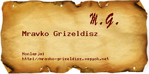 Mravko Grizeldisz névjegykártya